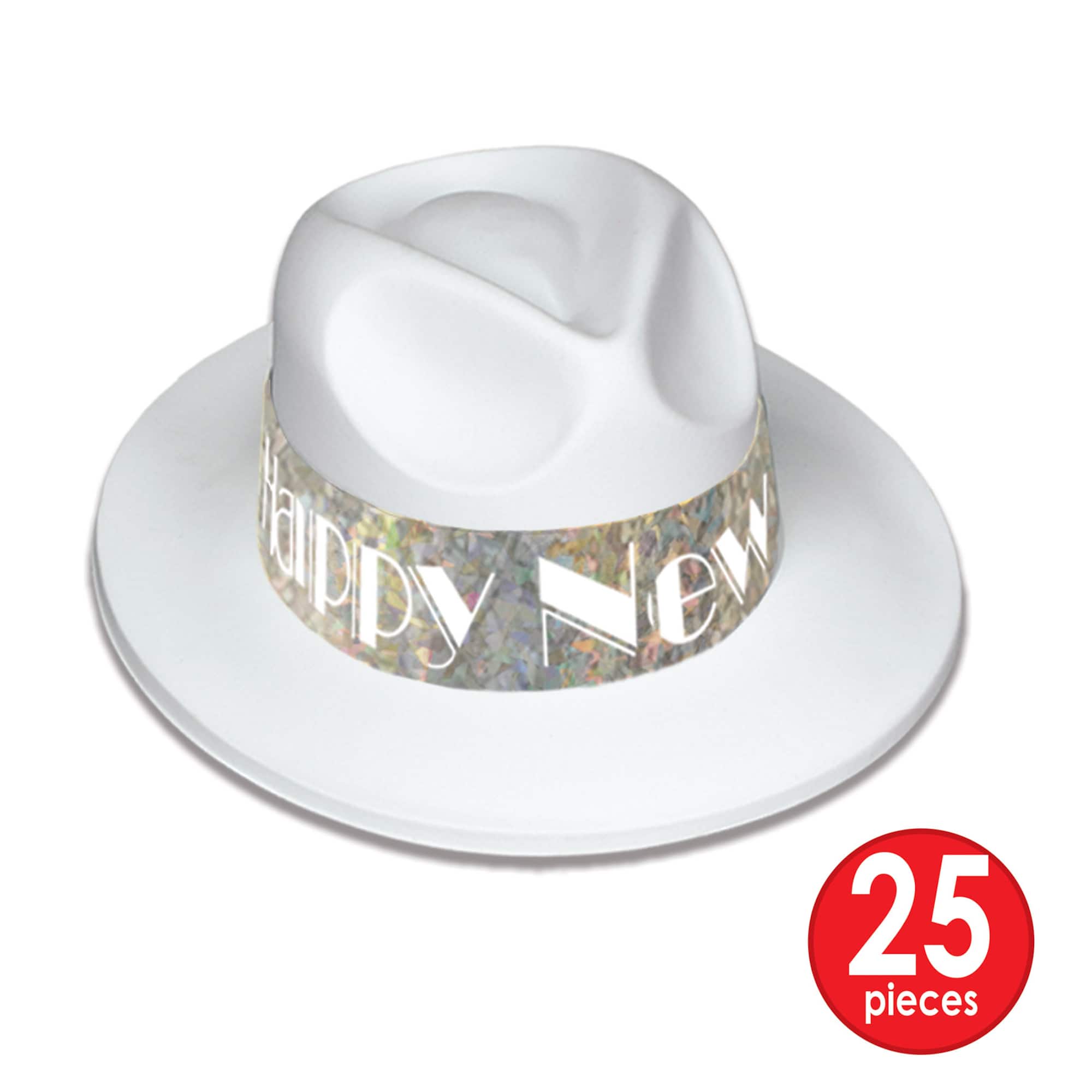 Beistle White & Silver New Year LA Swing Party Favor Kit for 50